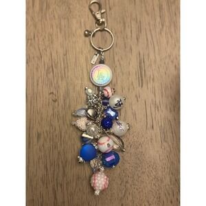 LA Dodgers Bling Beaded Keychain